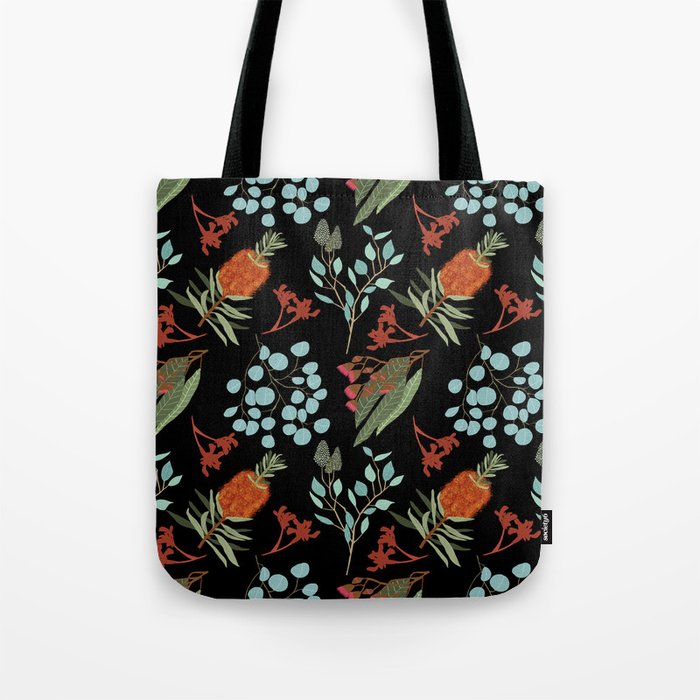 Australian Botanicals - Black Tote Bag