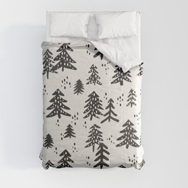 Christmas Trees Pattern – Black Comforter
