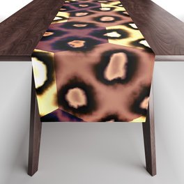 Hexagon leopard print Table Runner