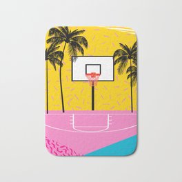 Dope - memphis retro vibes basketball sports athlete 80s throwback vintage style 1980's Badematte | Fullcourt, Memphis, Digital, Athlete, Abstract, Graphicdesign, Basketball, Minimal, Minimalist, Sports 