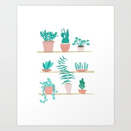 Pot Plants Art Print