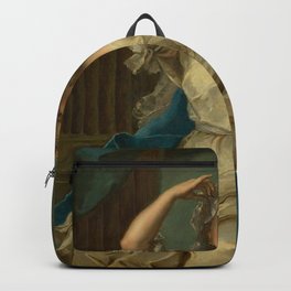 Jean-Marc Nattier - Portrait of a Lady as a Vestal Virgin Backpack | Artprint, Illustration, Old, Wallart, Painting, Canvas, Vintage, Oilpaint, Decor, Northcarolinamus 