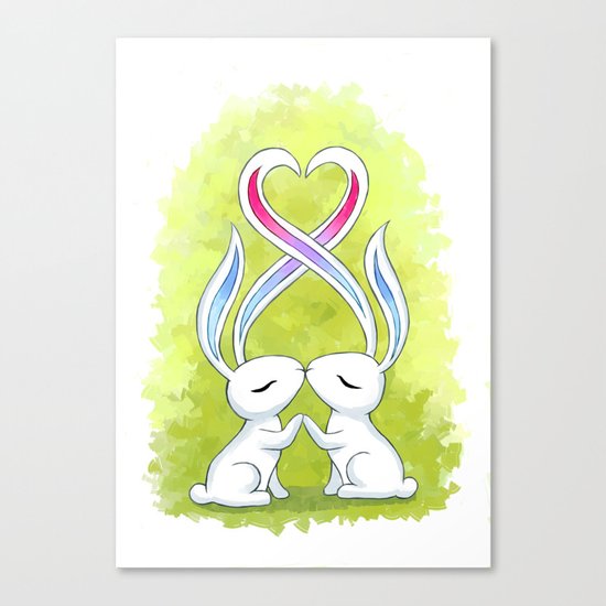 Bunny Kiss Canvas Print