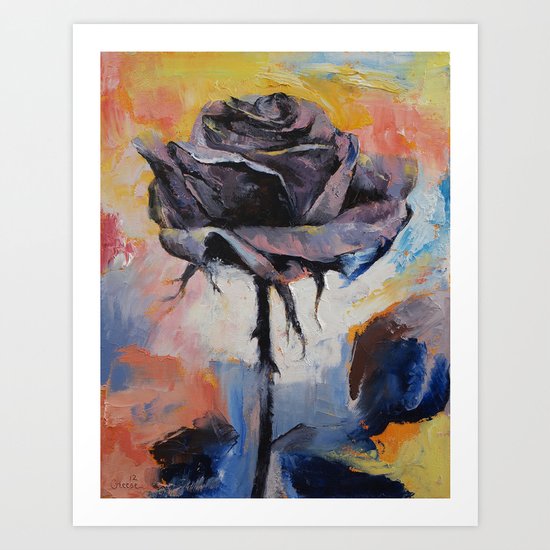 Black Rose Art Print