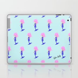 Purple mermaid- blue background Laptop Skin