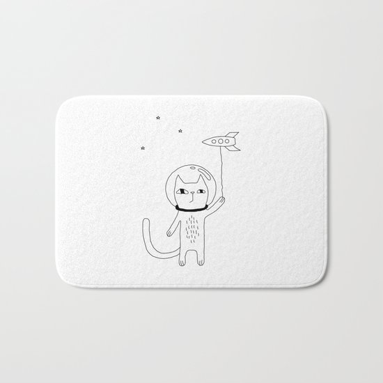 Space Cat Bath Mat
