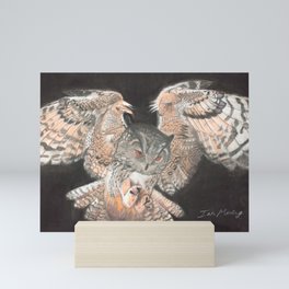 Flying Owl Mini Art Print