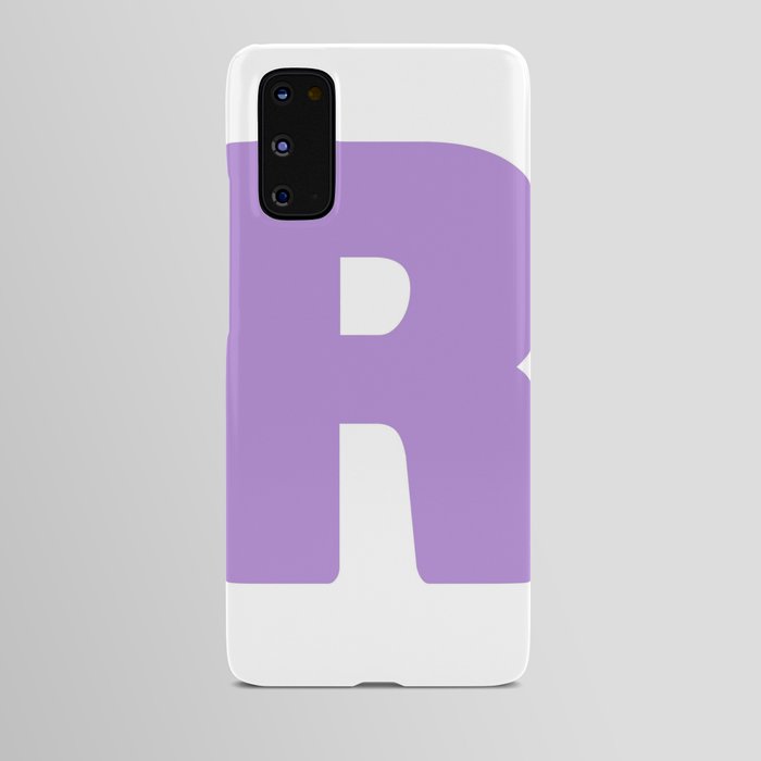 R (Lavender & White Letter) Android Case