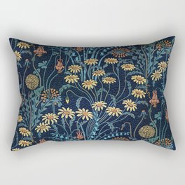 Dolce Donum Blue Meadow Flowers by Walter Crane Rectangular Pillow