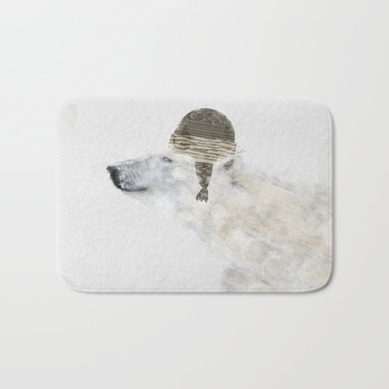 hello there polar bear Bath Mat