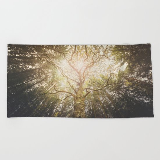 I found a tree in the forest Beach Towel