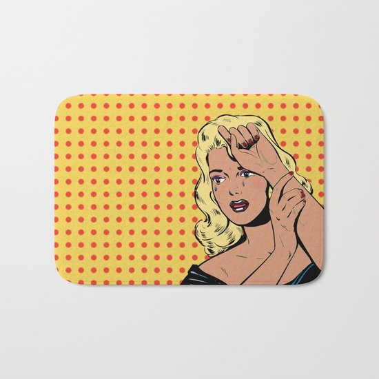 Girl cry tears Bath Mat