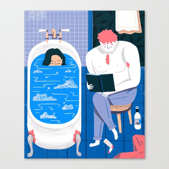 Bath Time Canvas Print