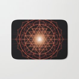 Sacred Geometry Bath Mat | Spiritual, Shining, Glowing, Mandala, Life, Divine, Heaven, Meaning, Creation, Geometry 