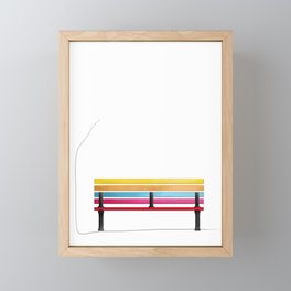Colourful Bench Framed Mini Art Print