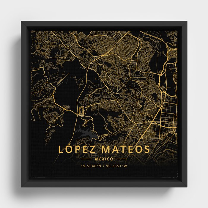 Lopez Mateos, Mexico - Gold Framed Canvas