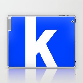 letter K (White & Blue) Laptop Skin