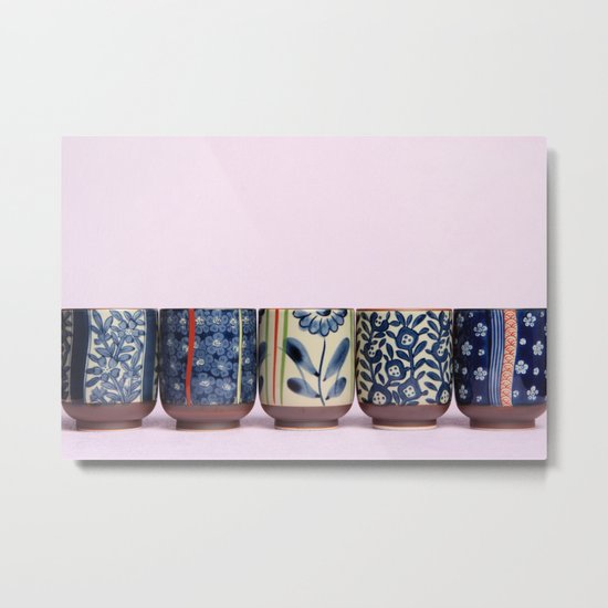 Japanese teacups Metal Print