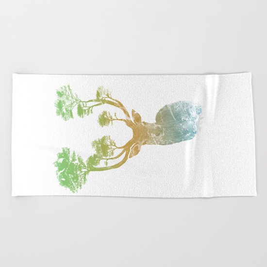 Summer Stag Beach Towel