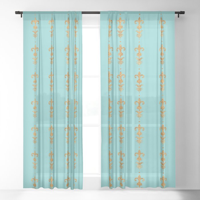 Edwardian Duck Egg Sheer Curtain By Milkywaykid Society6