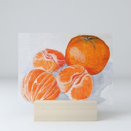 Clementine Gouache and Watercolor Painting  Mini Art Print