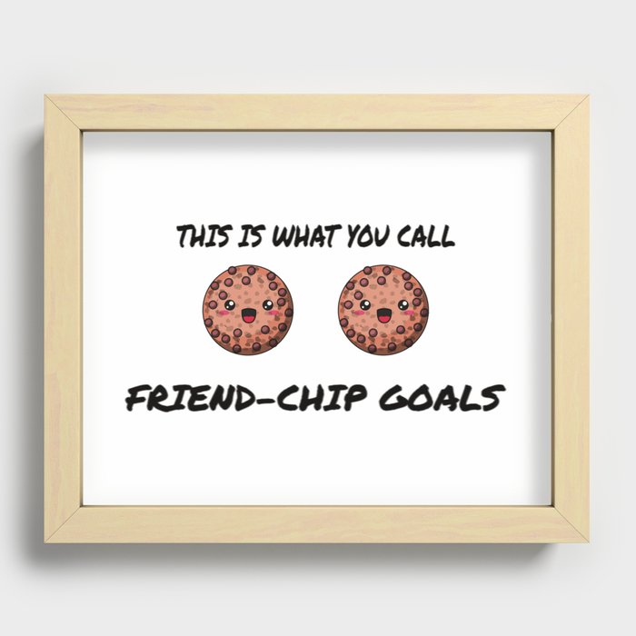 Cookie friendship goals  Recessed Framed Print