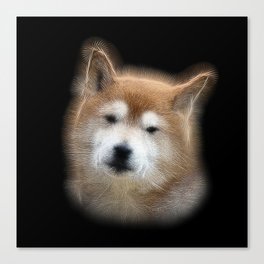 Spiked Shiba Inu Dog Canvas Print