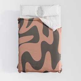 22 Abstract Liquid Swirly Shapes 220725 Valourine Digital Design Duvet Cover