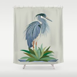 Blue Heron Shower Curtain