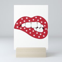 Star Lip Bite Mini Art Print