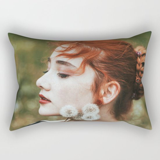 Dandelion girl Rectangular Pillow