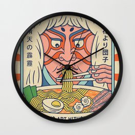 Kabuki Lion Ramen Lover Wall Clock | Graphicdesign, Japan, Restaurant, Lion, Japanese, Udon, Broth, Soup, Chopsticks, Tasty 