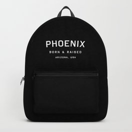 Phoenix - AZ, USA (Black Arc) Backpack | Vector, Illustration, Photo, Typography, Black, Designer, Digital, Clean, Blackandwhite, Minimal 