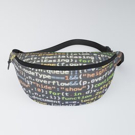 Close up of computer coding Fanny Pack