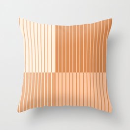 Color Block Line Abstract LXXIII Pantone Peach Fuzz Throw Pillow