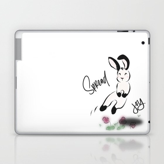 Springing Bunny - Spread Joy Laptop & iPad Skin