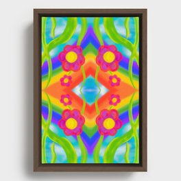 Flower Gate - Rainbow Fantasy Style Framed Canvas