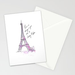 Eiffel Tower: Audrey Hepburn Stationery Card