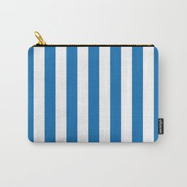 Biscayne Blue Vertical Tent Stripes Florida Colors of the Sunshine State Carry-All Pouch | Biscayneblue, Verticalstripes, Bay, Florida, Biscayne, Tentstripes, Bluewater, Bluetentstripes, Tent, Blueocean 