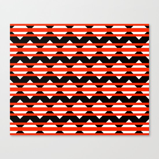 Vreugdehil Black & Red Canvas Print