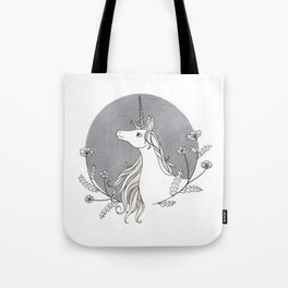 Unicorn & Nemophila Tote Bag