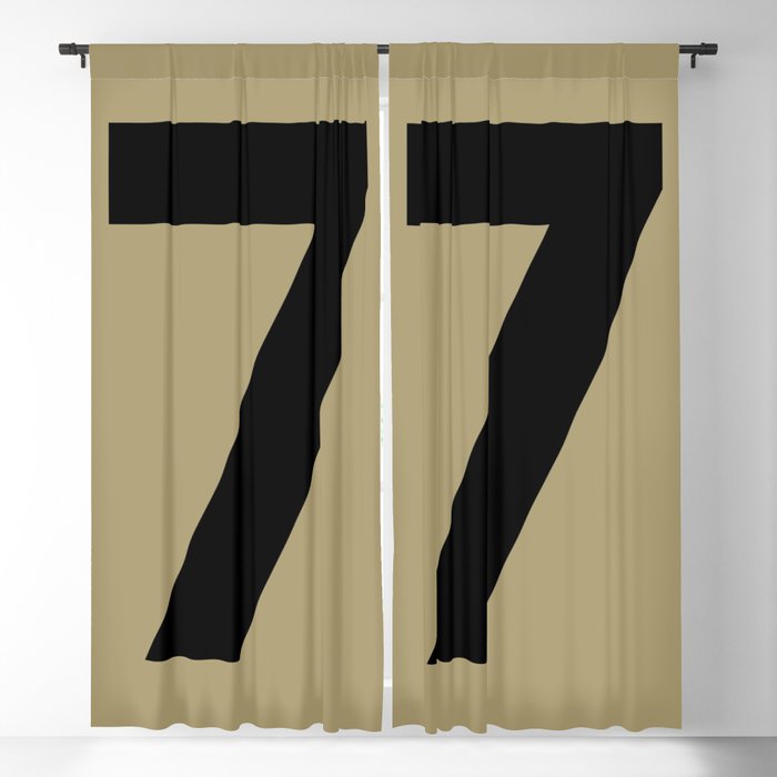 Number 7 (Black & Sand) Blackout Curtain