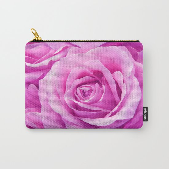 Soft Pink Rose Carry-All Pouch
