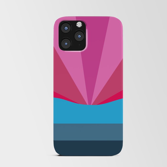 Cover III - Colorful Sunset Retro Abstract Geometric Minimalistic Design Pattern iPhone Card Case