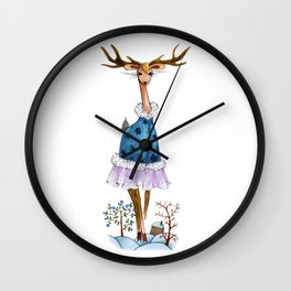 Fashion Christmas Deer 7 Wall Clock