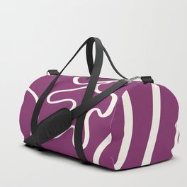 Minimalist line purple flower Duffle Bag