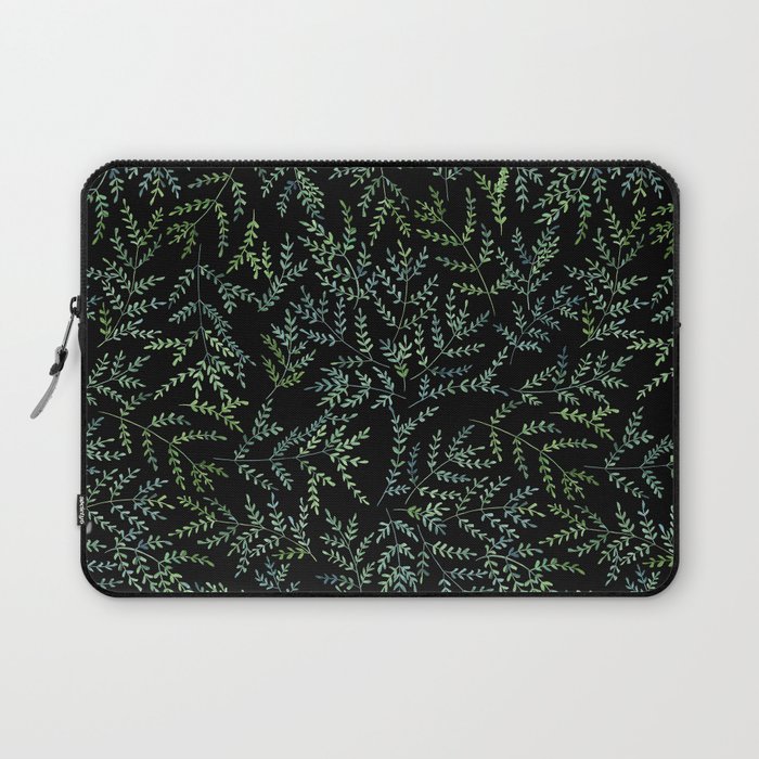 Watercolor leaf pattern Laptop Sleeve by Jooodynn | Society6