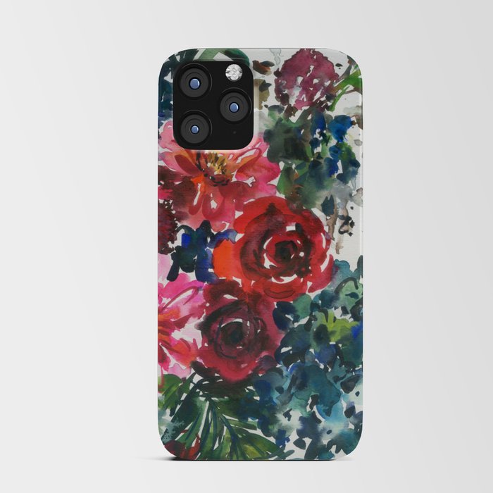 colorful bouquet: chrysanthemums iPhone Card Case