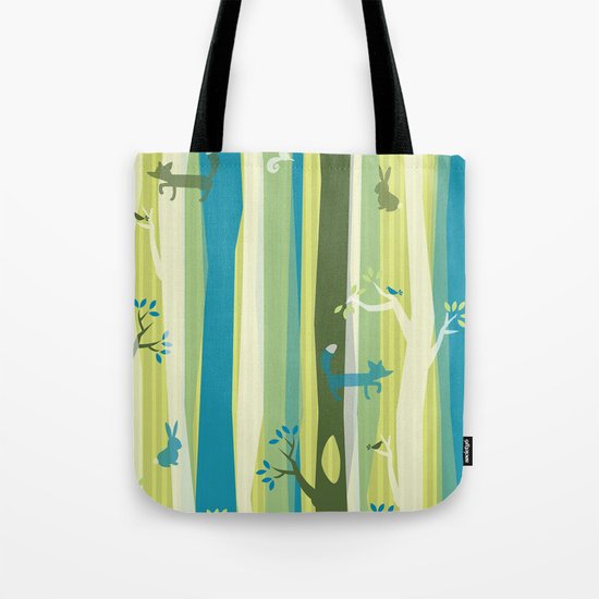 Woodland Stripe Tote Bag