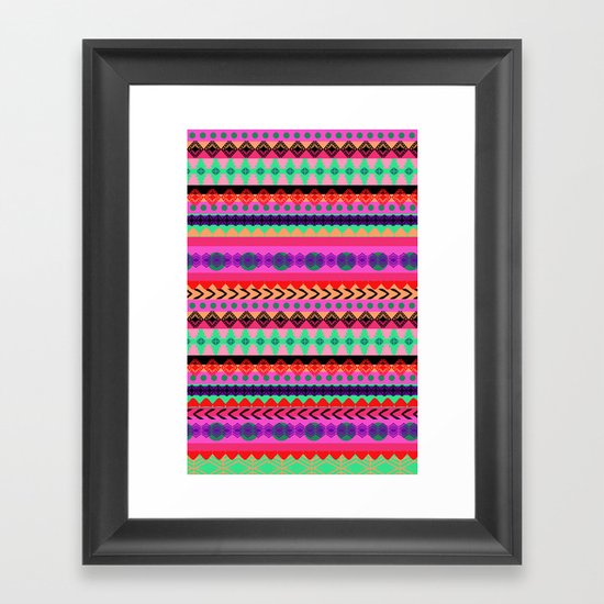 Tribal Stripe Framed Art Print